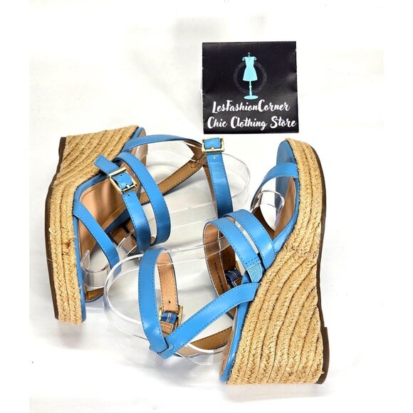 NWOB Vionic Women's Sabina Blue Strappy Wedge Espadrille Sandals Sz 8 037 - Picture 13 of 16